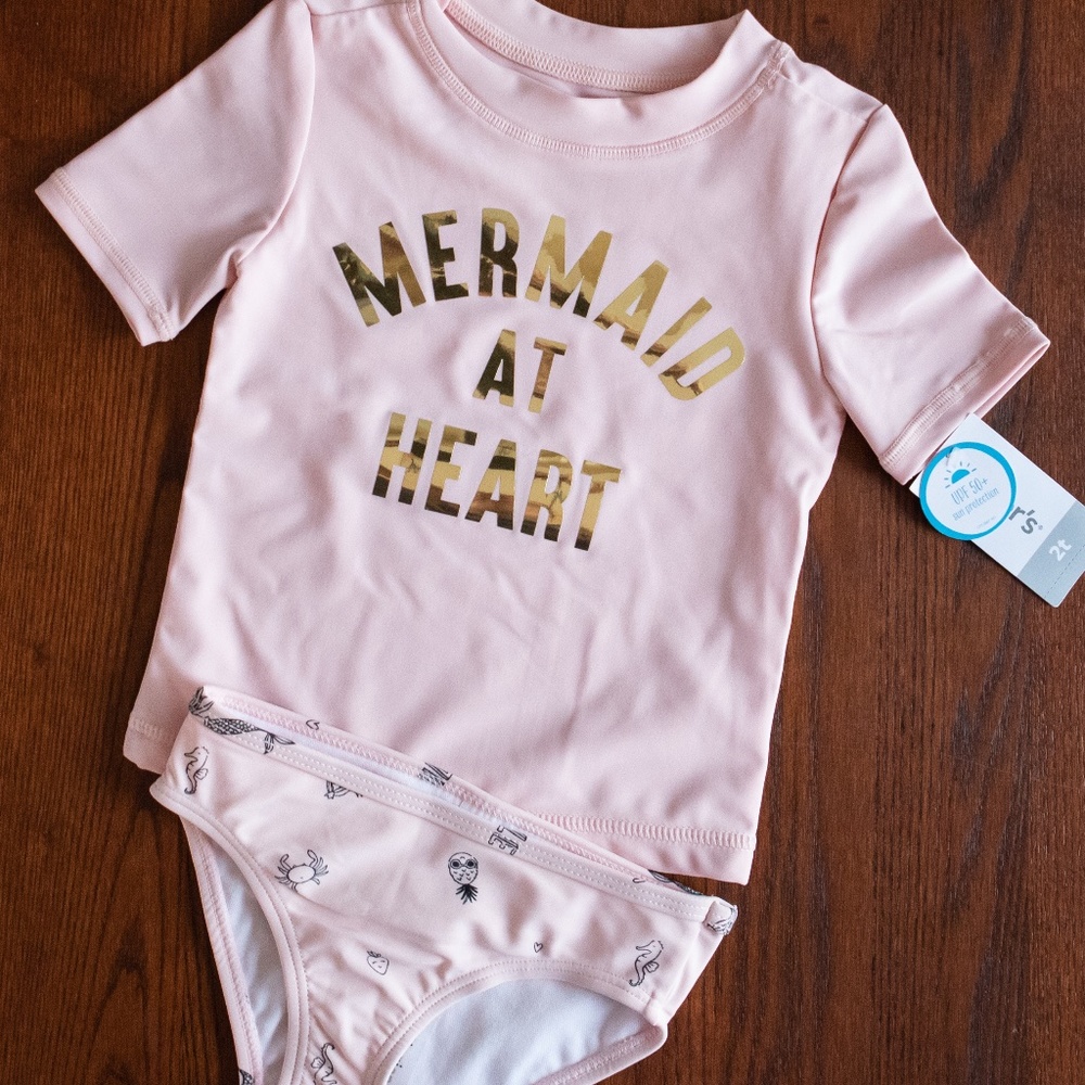 NWT Carter's Toddler Girl 2-Piece Swim Set